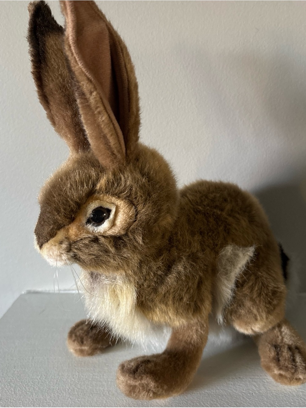 VTG Hansa Brown JACK RABBIT, Black Tail Life-Like Plush, Handcrafted/Hand Sewn!